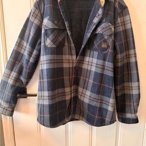 Realtree Blue and Orange Plaid Jacket